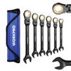 WORKPRO Combination Wrench Ratchet Wrench Set of Oscillating Ratchet Compatible with Stripped Bolts and 72 Dual Use Made by For Auto Storage Bag