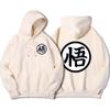 Японский аниме Db персонажи Wu Print Streetwear Мужская повседневная толстовка с капюшоном большого размера с круглым вырезом Модный пуловер Свободный карман Уличная мужская толстовка с капюшоном