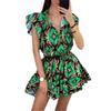 Summer Multi-Color Print Short Dress - Casual Women's Clothing