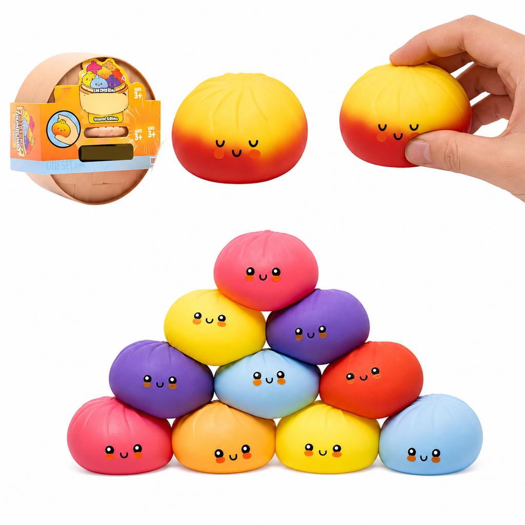 Игрушка-булочка Медленно поднимающаяся Игрушка-антистресс Случайный цвет