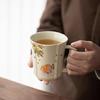 Растительная зола Рыба с большой головой Большая вместимость Чашка для питья воды и чая Керамическая кофейная чашка Домашняя мастер-чашка Офисная чашка для чая