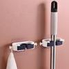 Yousheng Wall Mounted Mop Organizer Broom Holder Strong Load-bearing Non-Slip Design Waterproof Mop Storage Rack Broom Hanger Hook