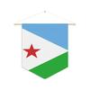 Drapeau - Djibouti - 30 X 45 Cm - Polyester - Impression Recto/verso - Accessoires Inclus