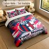 3Pcs Bedding Set Custom Name Text, 1 Sheet 2 Pillowcases Home Bed DecorBologna FC