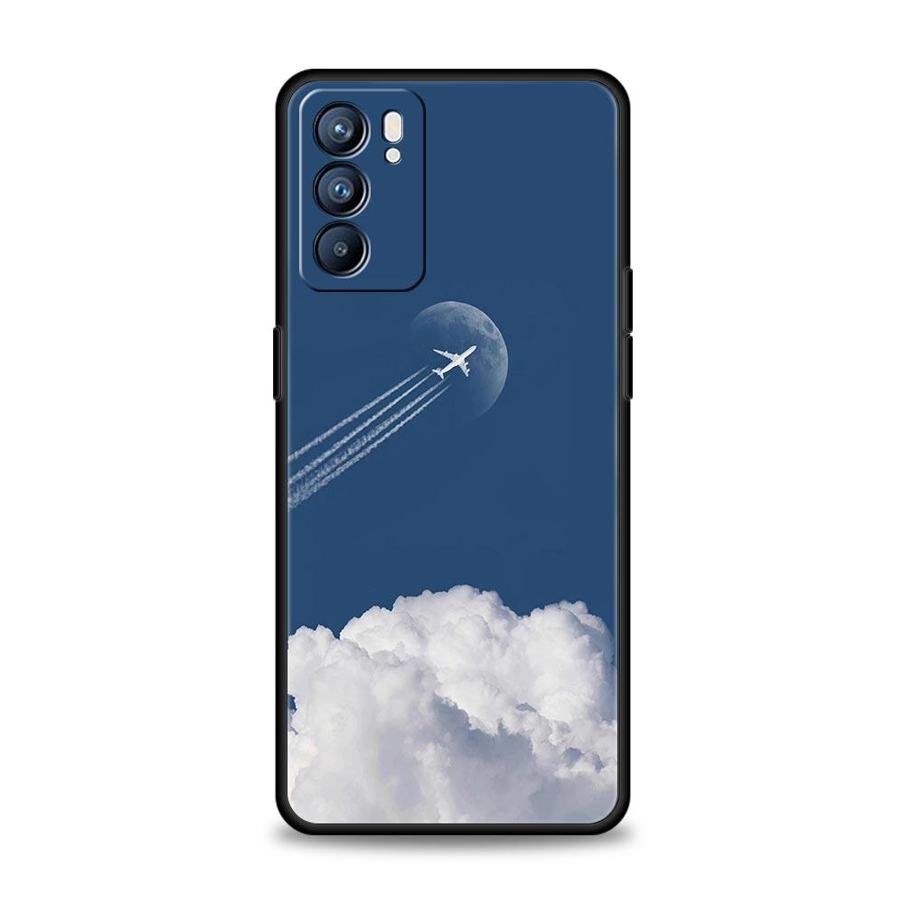 Чехол для телефона с рисунком самолета для Oppo Reno14 Reno13 Reno12 11 F 10 Find X5 X9 Pro A54 5G A53 A52 A9 A74 A78 4G A79 A80 A98