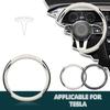 Leather Carbon Fiber Car Steering Wheel Cover Car Accessories For Model 3 Model X S 2016-2023 Model Y Decals TM3 TMX