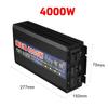 LED Display Car Inverter 12V 220V 2000W 3000W 4000W 5000W DC 12V To AC 220V Pure Sine Wave Voltage Transformer Power Converter Silver/Black
