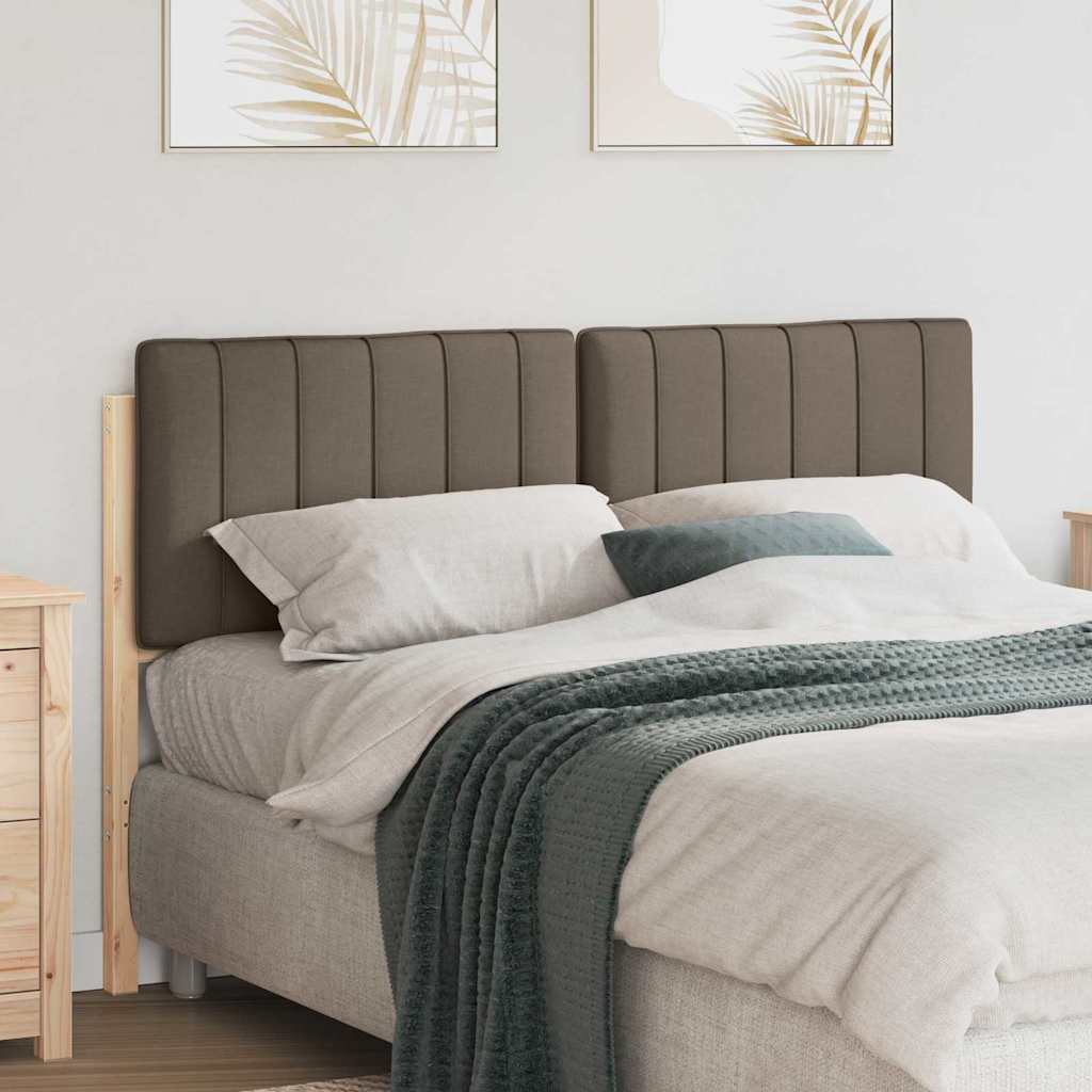 Upholstered Headboard in Brown and Taupe 135 cm
