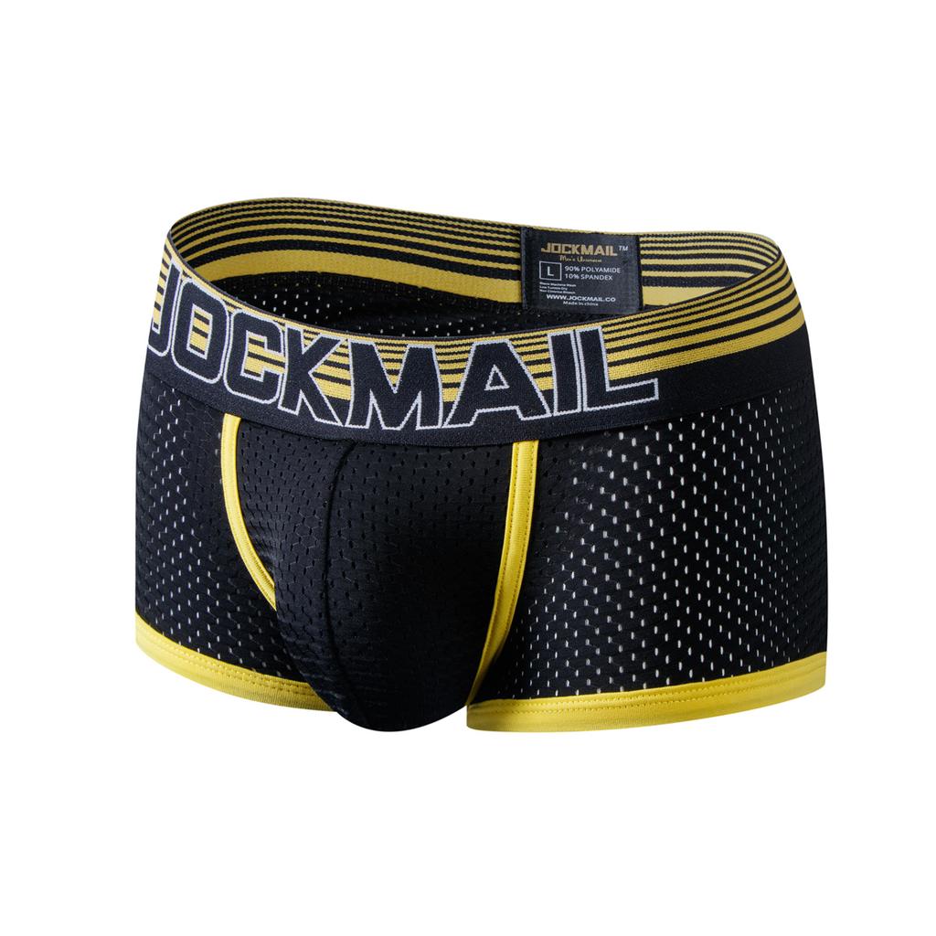 JOCKMAIL Быстросохнущие сетчатые брюки, мужские шорты-боксеры, дышащие молодежные четырехугольные брюки из ледяного шелка, мужские защитные брюки, прилив
