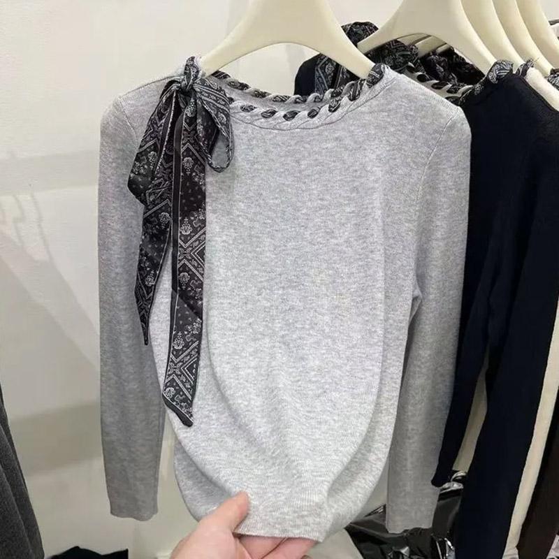 Свитер для женщин Осень Зима Утепленный Пуловер Теплый Эластичный С длинным рукавом Вязаный Джемпер Топы с круглым вырезом