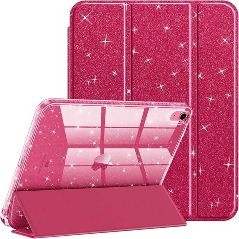 Чехол для iPad 11-го 12-го A19 A16 10-го с держателем для карандаша Funda iPad Air 11 13 M4 Pro 11 12.9 4 5 10.9 10.2 Умный блестящий чехол