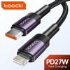 Кабель Lightning Tooki USB C для iPhone 14 13 12 11 Pro Max XS XR iPad PD 27 Вт/20 Вт, кабель для быстрой зарядки типа C с кабелем для передачи данных