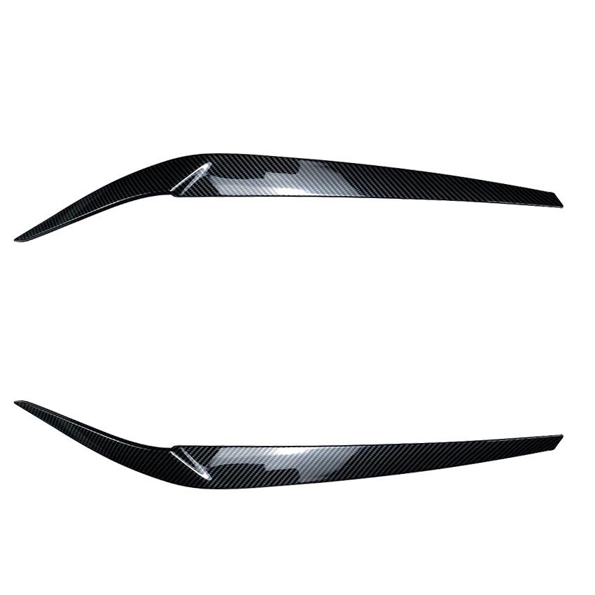 For BMW 5 G30 525i 530i 2017-2020 ABS Front Headlight Eyebrow Car Sticker Exterior Modification Cover Black/Carbon Look Stickers