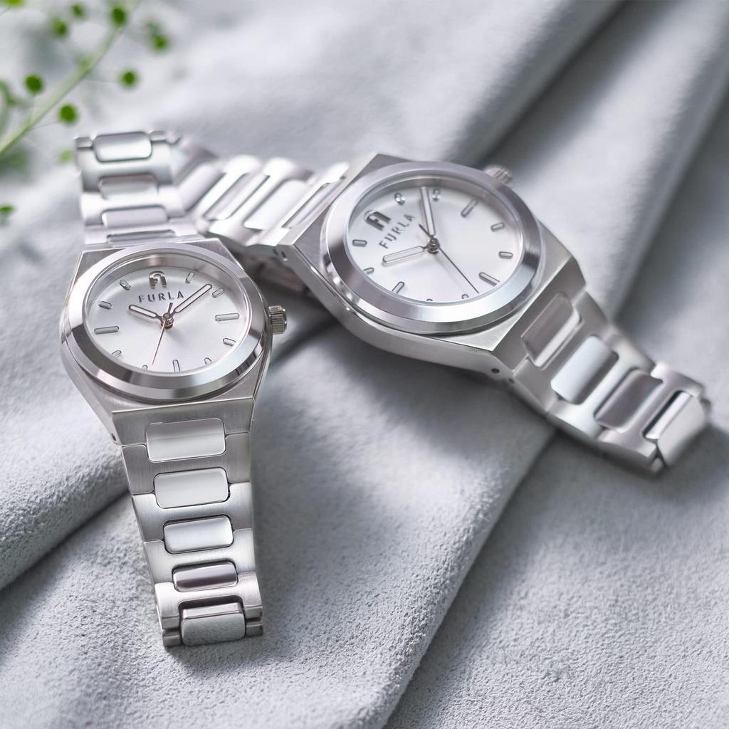 Часы FURLA TEMPO PAIR Серебряный циферблат из нержавеющей стали Кварцевые часы 33MM Ювелирные изделия Аксессуар WW00014004L1 [Furla] Женские