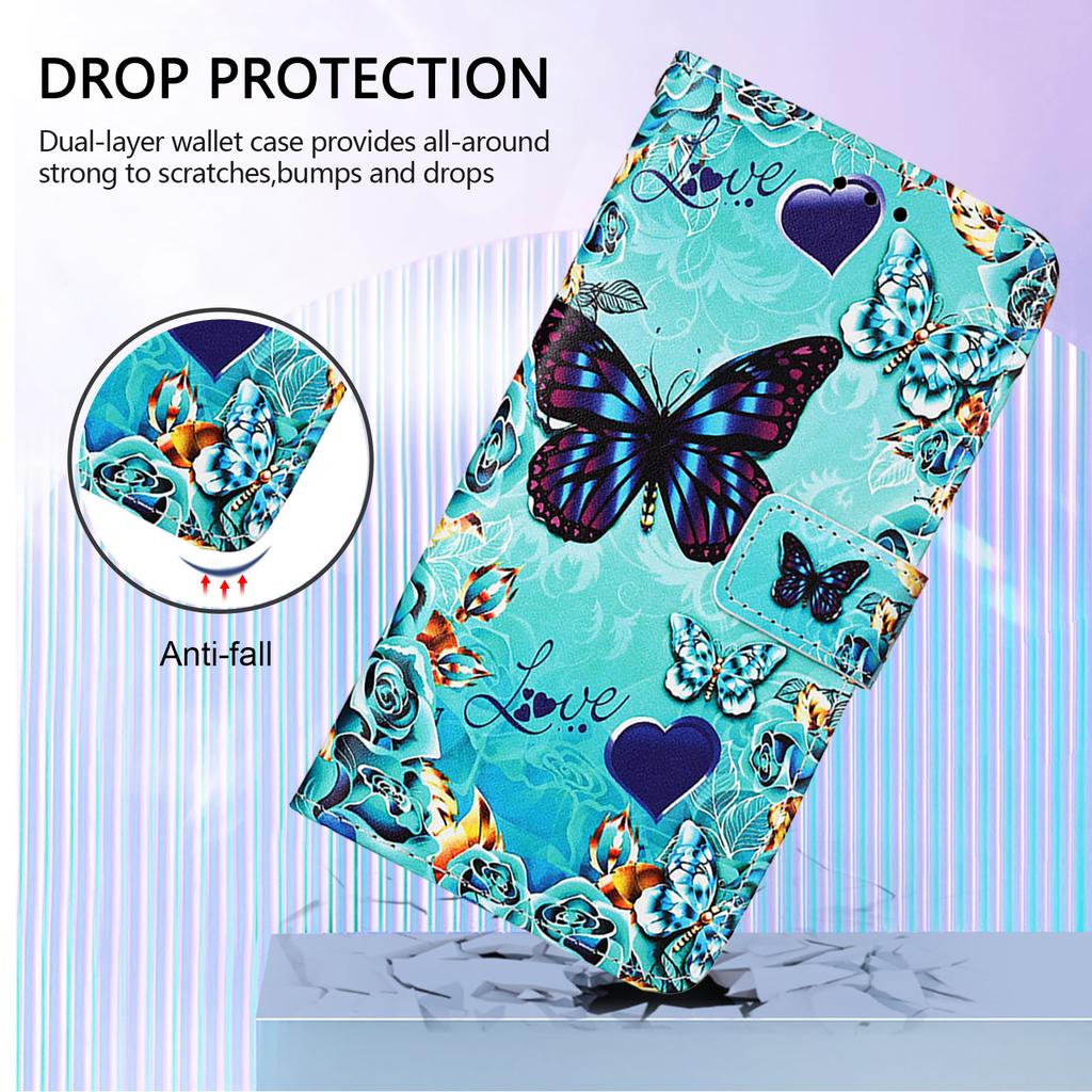 Магнитный противоударный чехол из искусственной кожи с узором «Бабочка» для iPhone, Samsung, Huawei, Xiaomi, Vivo, Oppo, Moto, Tecno, TCL, ZTE, Infinix, Nokia, itel...Больше