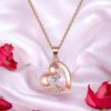 18K Rose Gold Plated Necklace for Women and Girls | Love Pendant for Women | Valentine Special Heart Necklace Chain Pendant