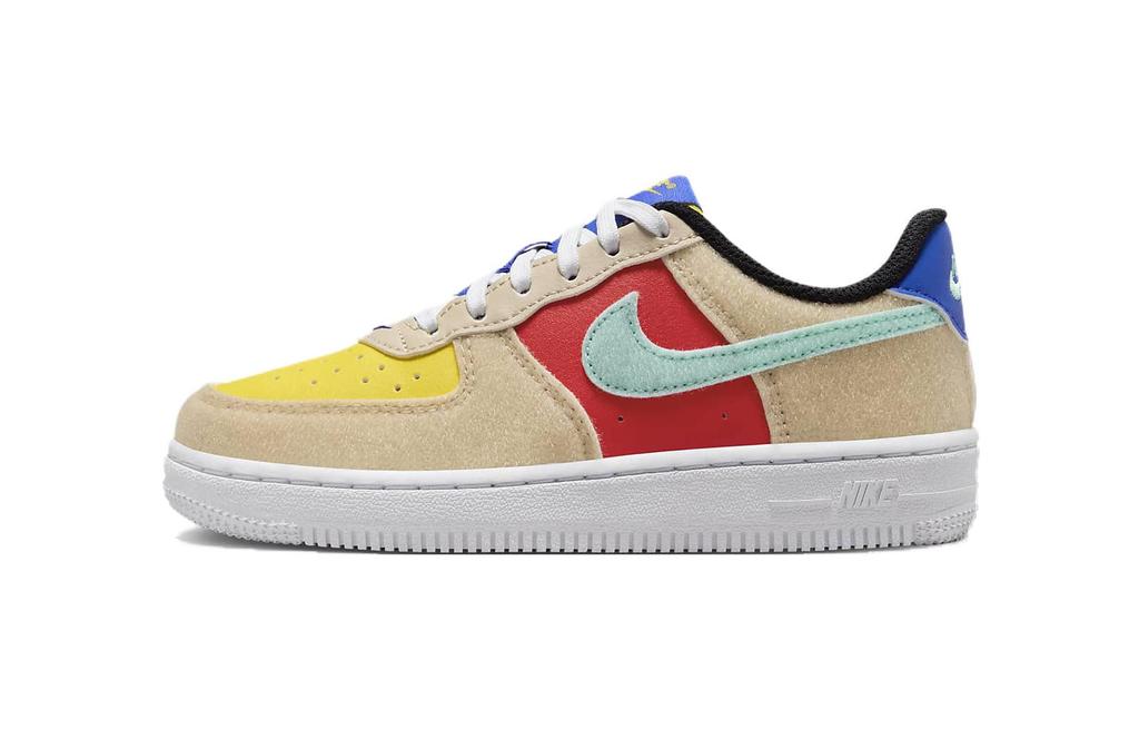 Nike Full Force Slip Resistant Abrasion Resistant Low top Toddler Shoes Beige Red Yellow Children Aged 3 7 Years Old DZ2807-100