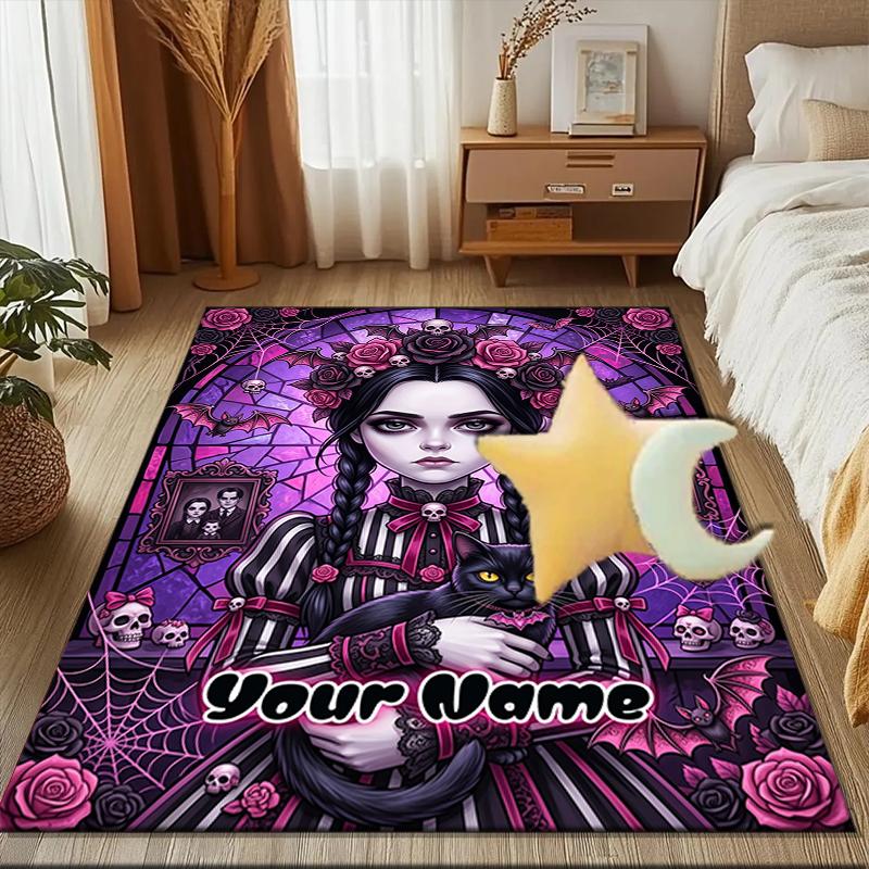 1PC Custom Name Gothic Victorian Beauty Theme Floor Mat Ideal for Living Room, Game Rooms, Office, Bedroom,Floor Mat Playful Design211