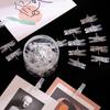 20Pcs/Box Mini Transparent Clip Push Pins Creative Pushpins with Clips Thumb Tacks Wall Markers