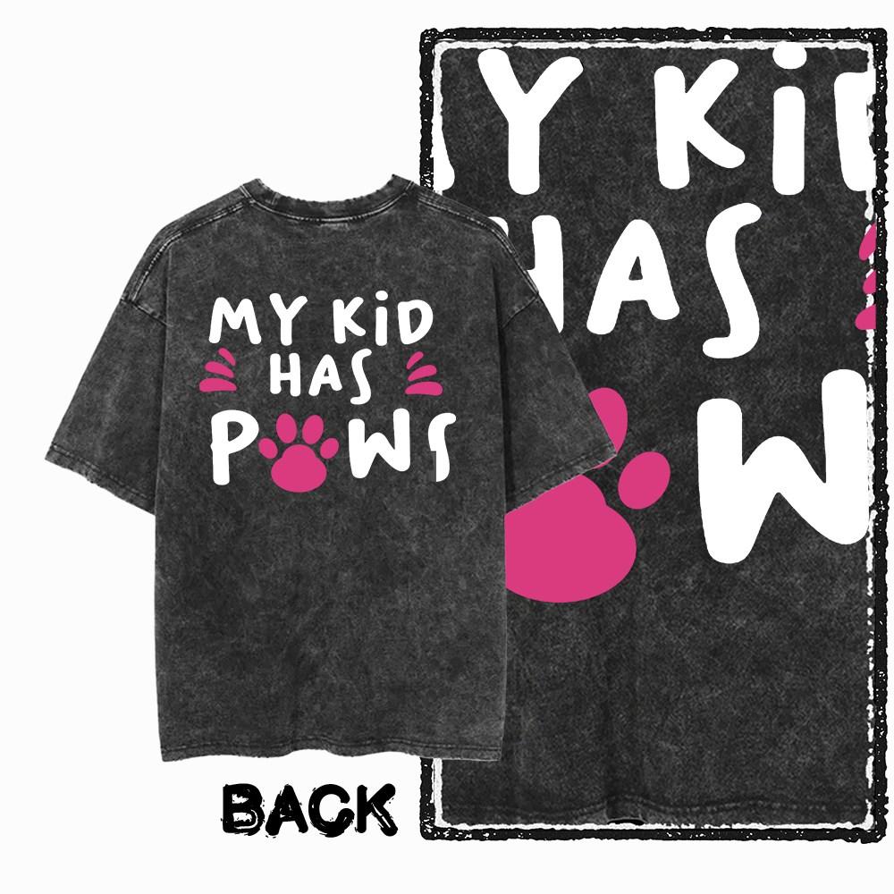 G Back Print Acid Washed Cotton Streetwear Cat Graphic Unisex Tshirt Big Size Cool Vintage Oneck Unisexs Tee Tshirt