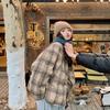 Fashion Plaid Short Down Cotton Clothes Women's Winter New Plaid Cloth Loose and Thin Thickened Cotton Coat