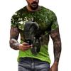 New 3D Animal Panther Graphic T Shirts Summer Fashion Men Casual Streetwear Trend Personality Print Round Neck Short Sleeve Tee