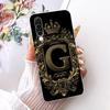 Прозрачный Чехол Для Huawei P30 ELE-L29 ELE-L09 ELE-L04 Чехол Для Huawei P30 Крутая Корона Роскошные Буквы A-Z 2D Плоский Рисунок Мягкий Корпус