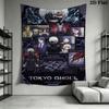 Tokyo Ghoul Re Artwork Tapestry Wallmounted Fashion Print Wall Covering Decoration Home Decor Wall Decoration