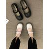 Retro Small Leather Shoes 2024 Spring New Casual Style Design Sense Versatile Non-slip British Velcro Single Shoes Women