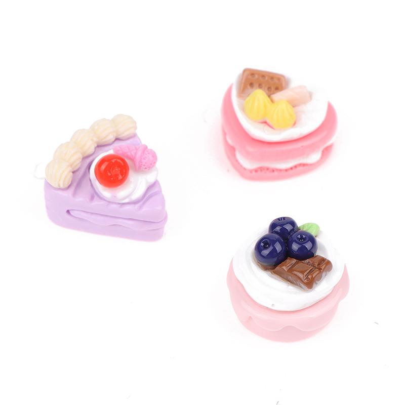 10Pcs Mini Cake Fake Food Mini Figure Miniature Things Dollhouse Items Decorative Accessories