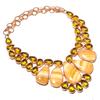 Yellow Calcite, Citrine Gemstone 925 Sterling Silver Jewelry Necklace 18" M6y43