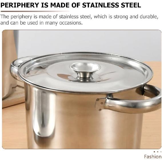 Milisten Stainless Steel Taste Cup Lid Mini Saucepan Lid Cookware Metal Seasoning Universal for Pots and Pans Universal Pot Stainless Steel 8 Inch