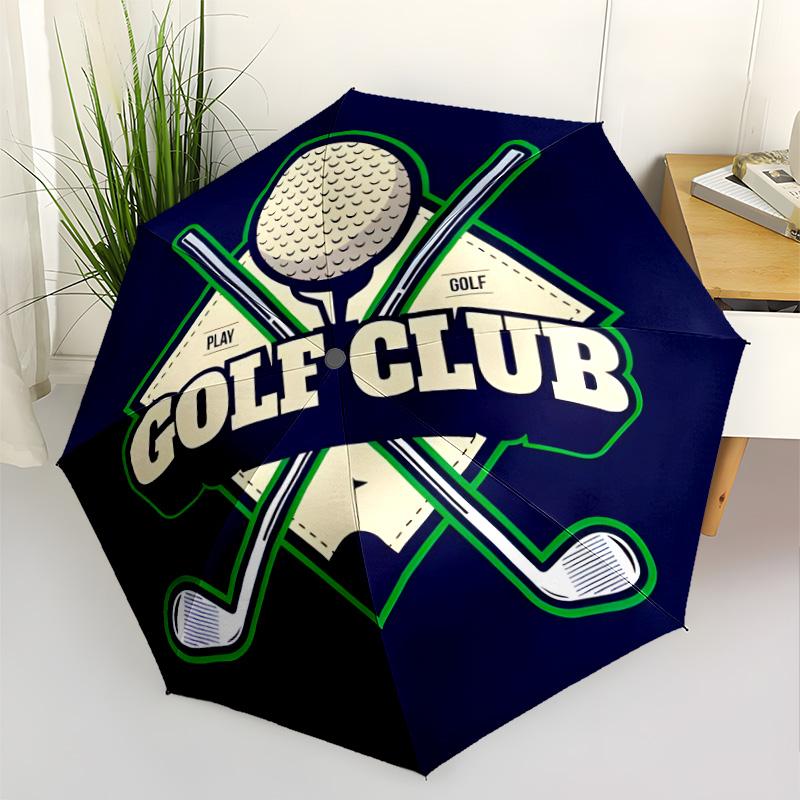 Pool Ball Artwork Automatic Umbrella Compact 8-Rib Lightweight Durable Plastic & Iron All-Season Umbrella for Travel Fashionable Accessory