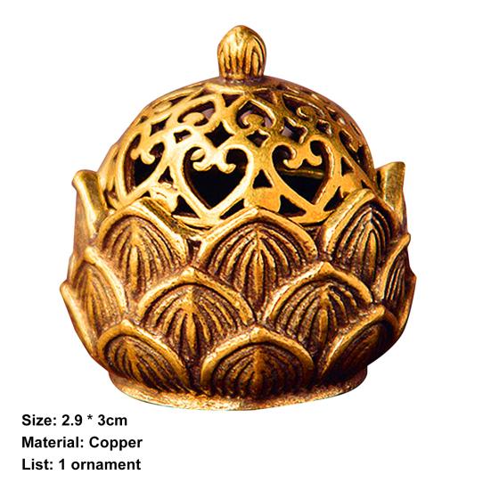 Декоративная курильница, кусок благовоний, ремесленный медный лотос, художественный держатель, домашний декор