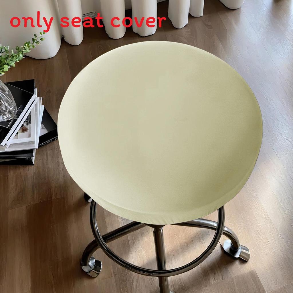 Modern Polyester Waterproof Round Stool Cover For Home Bar And Kitchen Decor