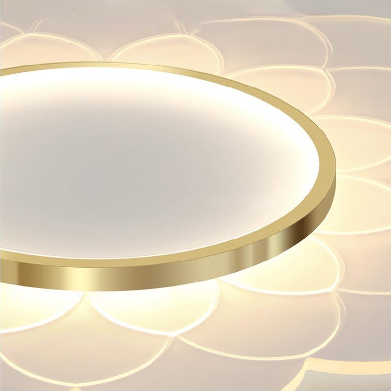 Современные простые светодиодные креативные цветочные светильники для комнаты, теплые романтические круглые лампы и фонари для столовой