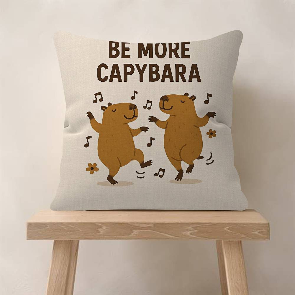 Anime CCapybara Cartoon Cute Personalized Pillow Cover Kids Bedroom Wild Party Decor Pillowcase kid Birthday shower Gift
