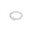 925 Sterling Silver Smiley Face Ring for Women - Round Bead Design, Plain Band, Ideal Summer Accessory