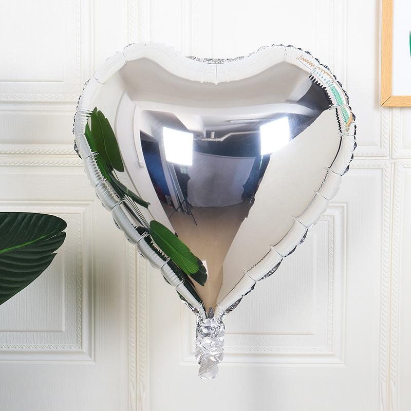 5-50pcs 18inch Solid Color Love Heart Aluminum Foil Balloon Birthday Party Valentine's Day Wedding Decor Baby Shower Supplies 5