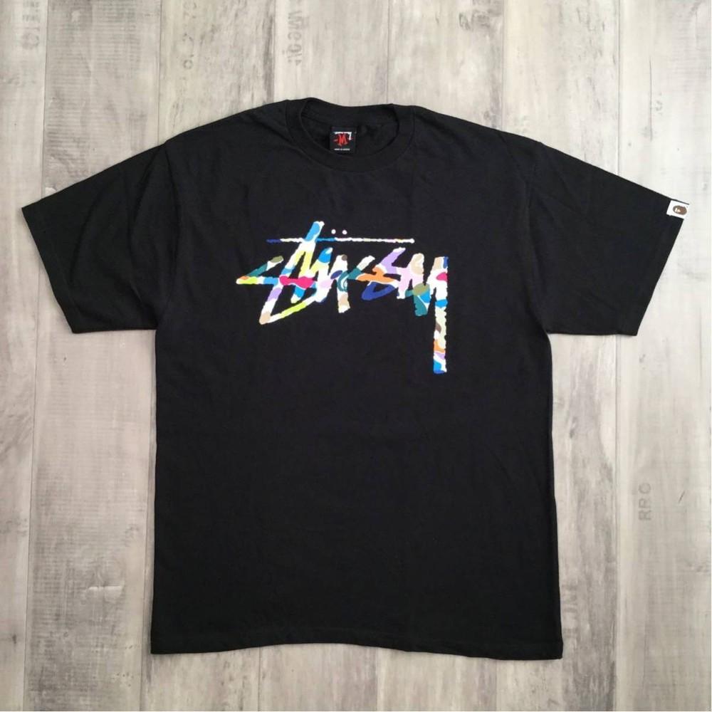 A Bathing Ape BAPE Новый BAPE stussy 30-летний юбилей Мульти-камуфляж Футболка M Унисекс Футболка