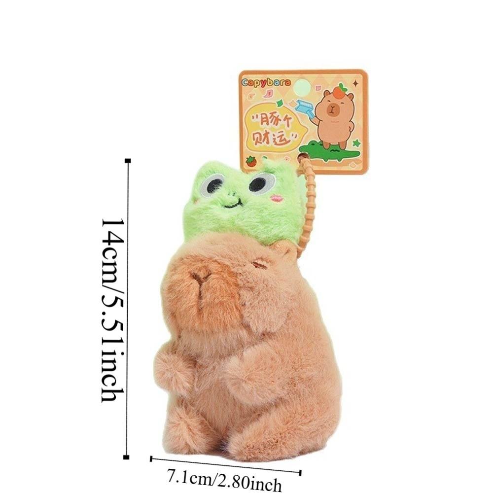 Брелок-шнурок для вытягивания, Куклы капибары, Мягкий мультяшный брелок капибары, Плюшевый кулон в виде животного, Подарки