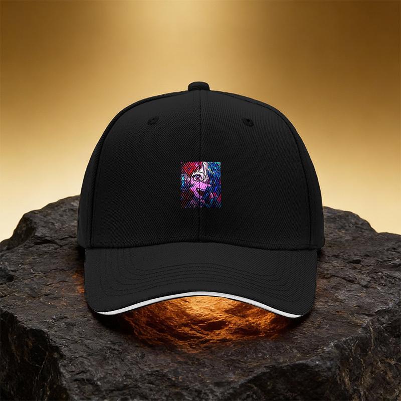 Colorful Anime Character Portrait Hat Unisex Printed Baseball Cap Sandwich Duckbill Cap Sports Hat Suitable for Daily Co