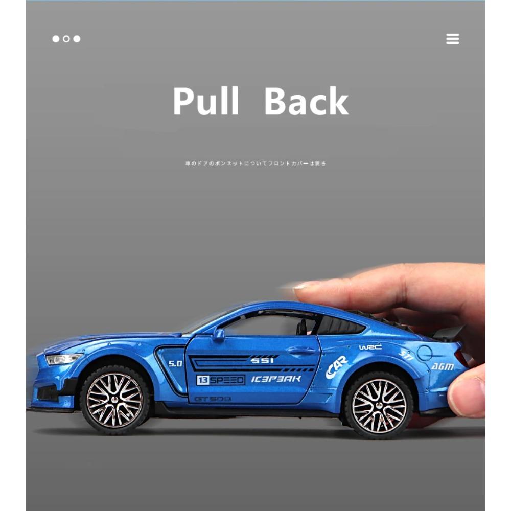 1/32 Ford Mustang Shelby GT500 литой спортивный автомобиль модель литой игрушечный транспорт металлический автомобиль модель имитационная коллекция детский подарок