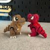 Новинка Фигурки Динозавров 3D Печать Сочлененные Милые Т?Игрушка-фиджет Рекс, Гибкое соединение, Образовательная сенсорная фигурка для игры, Кусать?Интерактивный палец