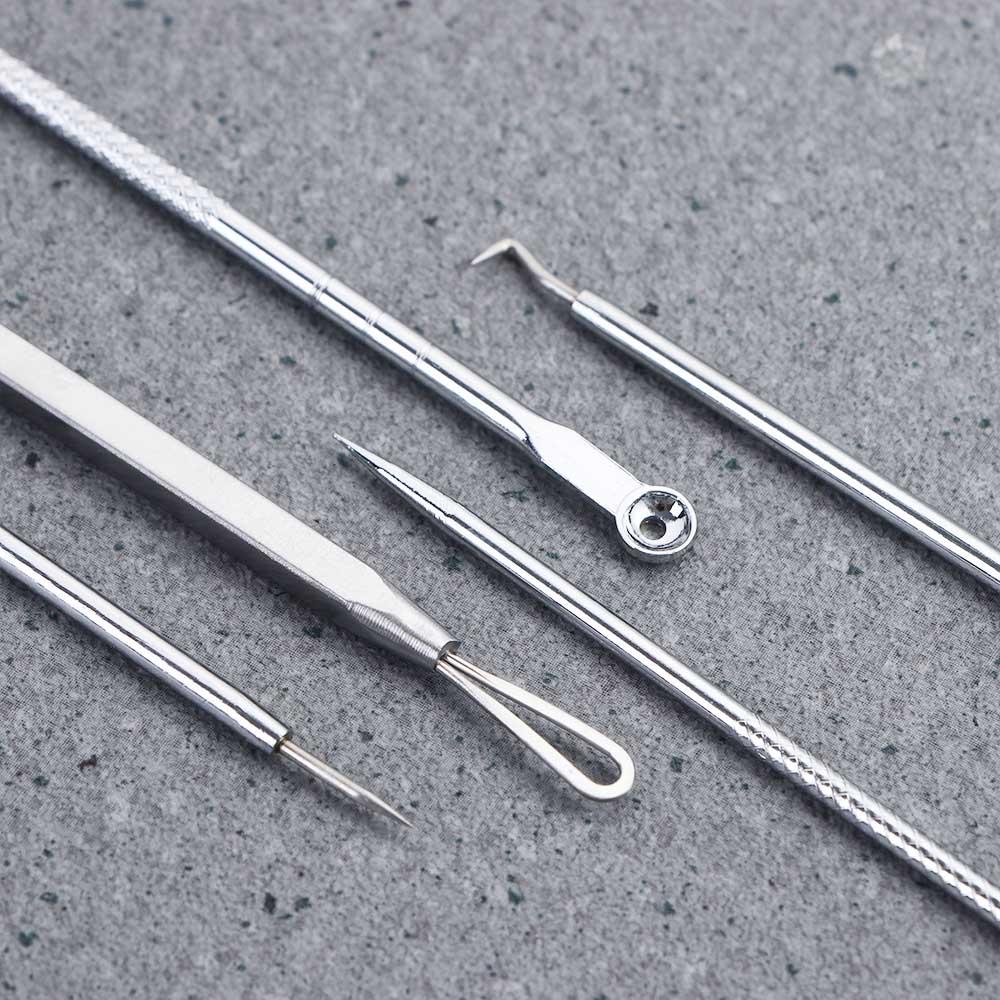Инструмент Пинцет Нержавеющая сталь Инструмент для ухода за лицом Удаление прыщей Удаление черных точек Набор инструментов для ухода за кожей