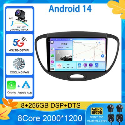 Для Hyundai Grand i10 2008-2012 2 din Android Auto Радио Carplay Автомобильный мультимедийный плеер GPS автомагнитола Bluetooth Android 14 Авто