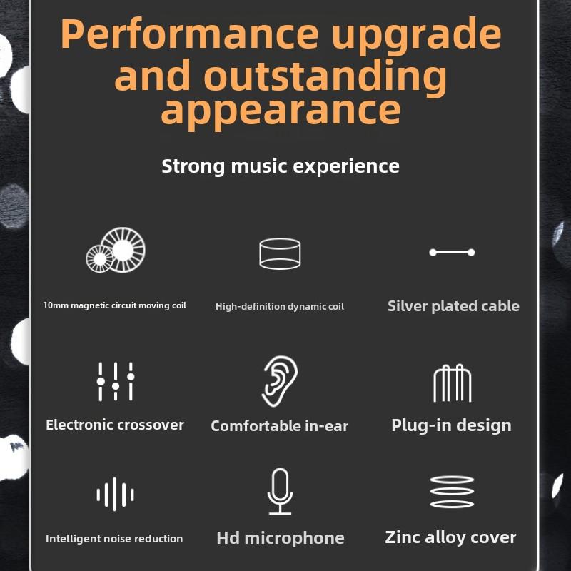 Внутриканальные наушники Conch Проводные наушники с диафрагмой HiFi Hi-Fi Sound Наушники с шумоподавлением Трансформируемые Bluetooth-наушники