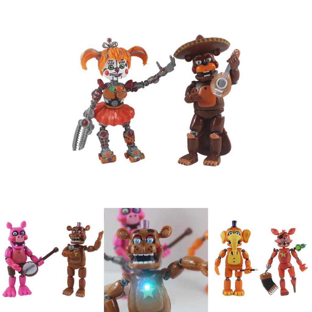 Светящиеся фигурки Five Nights At Freddy's из ПВХ. Идеально подходят для украшения тортов.