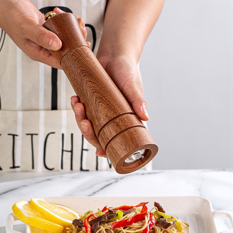 Ручная мельница для перца, деревянная мельница для соли и перца, многоцелевой кухонный инструмент, мельница из цельного дерева для кухни, домашнего хозяйства