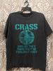 HOT! CRASS Band Shirt Anarchy Anti-War Unisex Black Cotton T-Shirt